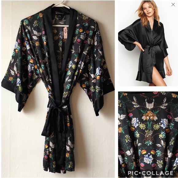 Victoria's Secret Other - ✨RARE✨VICTORIA’S SECRET Floral Satin Kimono Robe